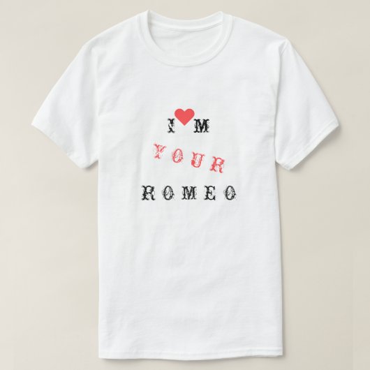 Romantisch T-shirt voor Romeo Funny (Design voorkant)