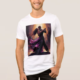 Romantisch Tango Koppel Elegant Dansontwerp Tri-Blend Shirt