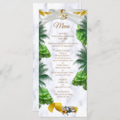 Romantisch tropisch menu (Voorkant / Achterkant)