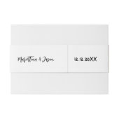 Romantisch trouwhart waterverf koppel uitnodigingen wikkel (Achterkant Voorbeeld)