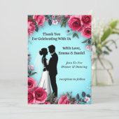 💐 Romantisch Turquoise Rozen Bruiloft Thema Set � (Staand voorkant)