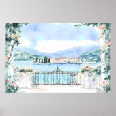 Romantisch uitzicht op het Meer van Como Poster (Voorkant)