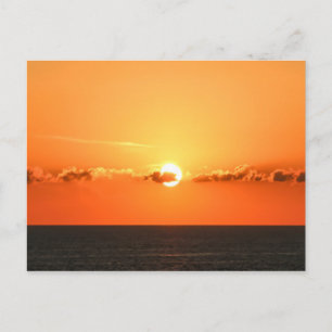 Romantisch Uitzicht, prachtige zonsondergang in de Briefkaart