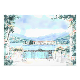 Romantisch Uitzicht van het Comomeer Foto Afdruk