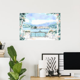 Romantisch Uitzicht van het Comomeer Poster