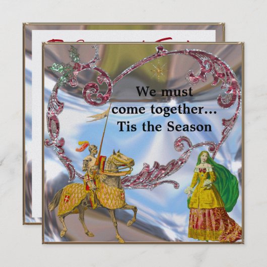 Romantisch Uniek Mooie Kerstuitnodiging Kaart (Voorkant / Achterkant)