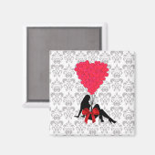Romantisch Valentijns ontwerp Magneet (Voorkant / Achterkant)