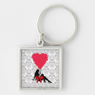 Romantisch Valentijns ontwerp Sleutelhanger