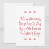 Romantisch Valentijnsdag met roze hartjes Feestdagenkaart (Voorkant / Achterkant)