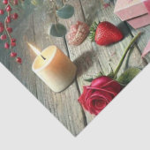 Romantisch valentijnsdag rozen wijn tissuepapier (Detail)