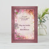 Romantisch Verloving of huwelijk Kaart (Staand voorkant)