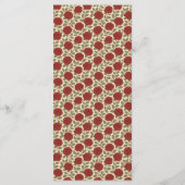 Romantisch Victoriaans Red Rose Wedding Menu (Achterkant)