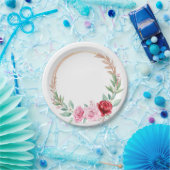 Romantisch Victoriaans Roos Bord tuinpapier (Feest)