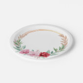 Romantisch Victoriaans Roos Bord tuinpapier (Gekanteld)