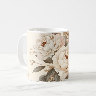 Romantisch Vintage Bloemboeket Patroon Koffiemok