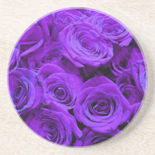 Romantisch violet paarse rozen rozenboeket zandsteen onderzetter