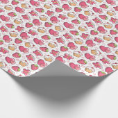 romantisch voedselpatroon cadeaupapier (Hoek)