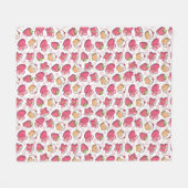 romantisch voedselpatroon fleece deken (Voorkant (Horizontaal))