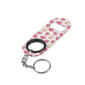 romantisch voedselpatroon sleutelhanger flessenopener (Achterkant Gekanteld)