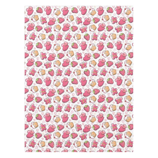 romantisch voedselpatroon tafelkleed (Voorkant)