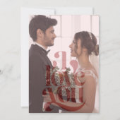 Romantisch Voeg je eigen foto toe Valentijnsdag Ka Save The Date (Voorkant)