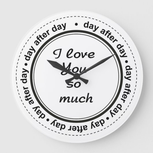 Romantisch voor hem, haar, ik hou van jou grote klok (Voorkant)
