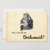 -Romantisch voorstel Couple Bridesmaid Card Kaart (Voorkant)