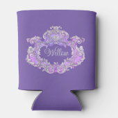 Romantisch, Vrouwelijk, Gepersonaliseerd Blikjeskoeler (Achterkant)