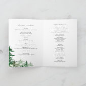 Romantisch Watercolor Bos Bruiloft Boekje Programma (Binnen)