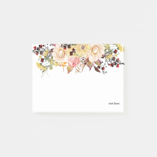 Romantisch, Waterverf, Bloedveer Post-it® Notes (Voorkant)