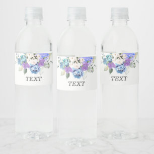 Romantisch, Waterverf, Bloem, roestvrij water Waterfles Etiket