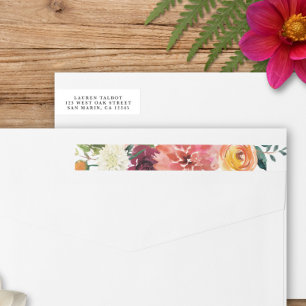 Romantisch Waterverf Boeket   Retouradres