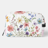 Romantisch waterverf monogram naam met wilde bloem toilettasje (Achterkant)