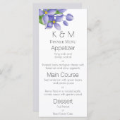 Romantisch Waterverf Sering Wedding Menu (Voorkant / Achterkant)