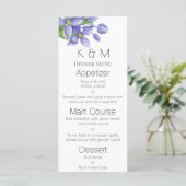 Romantisch Waterverf Sering Wedding Menu (Staand voorkant)