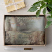 Romantisch winterlandschap met schaatsers tissuepapier (Geschenk)