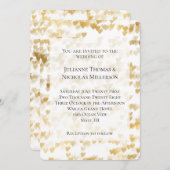 Romantisch Wit Goud Harten Trouwen Kaart (Voorkant / Achterkant)