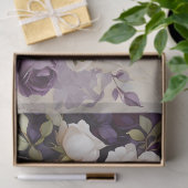 Romantisch Wit Paarse Rozen bloemenboeket Tissuepapier (Geschenk)