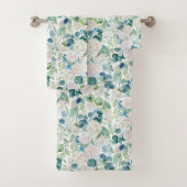 Romantisch wit roos bloemmotief bad handdoek (Insitu)