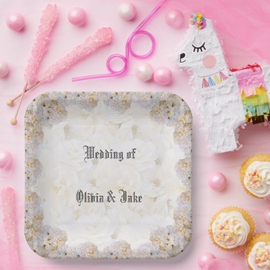 Romantisch wit rozen bord (Feest)