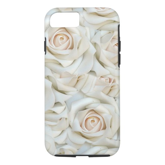 Romantisch wit rozenpatroon Case-Mate iPhone case (Achterkant)