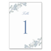 Romantisch Zacht Blauw  Bloemen Bruiloft Kaart (Voorkant)