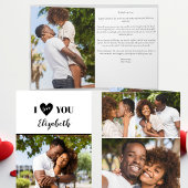 Romantisch Zwart 5 Foto I Love You Valentijnsdag Kaart