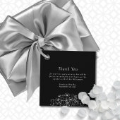 Romantisch zwart wit botanische bruiloft dank u bedankjes labels