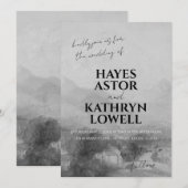 Romantisch Zwart-wit Elegant Klassiek Oud Geld Kaart (Voorkant / Achterkant)