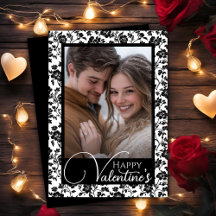Romantisch zwart-wit Happy Valentijns's foto
