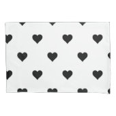 Romantisch zwart-wit hart perfect voor koppels kussensloop (Voorkant)