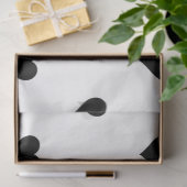 Romantisch zwart-wit hart Schattige voor koppels Tissuepapier (Geschenk)