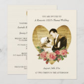 Romantische 1920 thema bruiloft uitnodigingen (Voorkant / Achterkant)