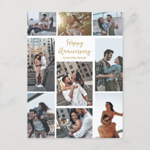 Romantische Aangepaste Herinneringsfoto Collage Mo Briefkaart